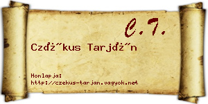 Czékus Tarján névjegykártya
